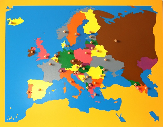 Térkép (kirakós): Európa